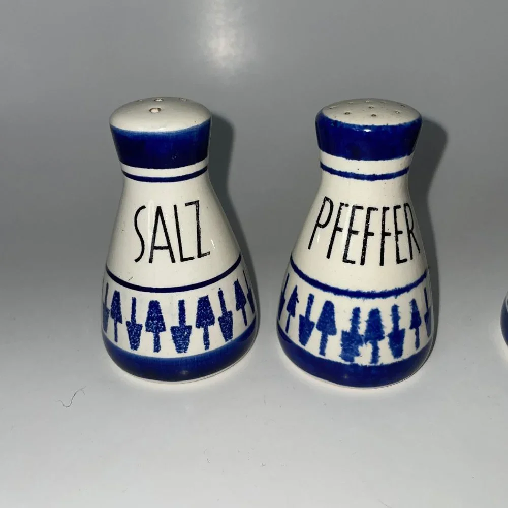Set of 3 Wächtersbach West Germany Vintage Salt and Pepper Shakers and Spreader
